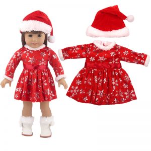 18 inch doll clothes Shining in Red: The Perfect Christmas Dress Choice for Dolls! CL-0301插图