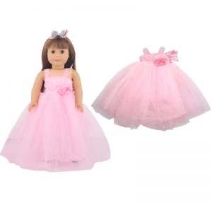 18 inch doll clothes Pink Romance: Custom Wedding Gown for 18-Inch Dolls CL-0314插图1