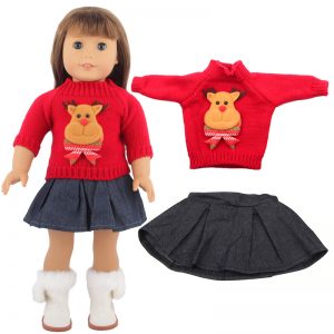 18 inch doll clothes Merry Christmas: Doll’s Heartwarming Knitted Sweater CL-0330插图