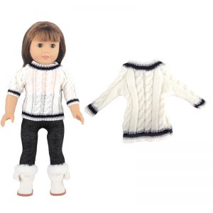 18 inch doll clothes Merry Christmas Joy Festive Atmosphere Doll Knitted Christmas Pattern Sweater  Seasonal Selection CL-0331插图