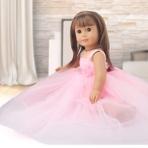 18 inch doll clothes Pink Romance: Custom Wedding Gown for 18-Inch Dolls CL-0314插图2