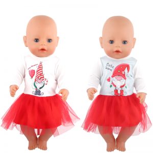18 inch doll clothes Charming Christmas Red: Tulle Skirt, Essential for the Festive Mood CL-0324插图1