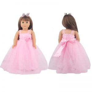 18 inch doll clothes Pink Romance: Custom Wedding Gown for 18-Inch Dolls CL-0314插图