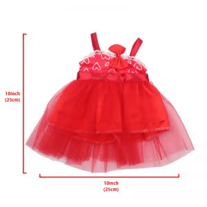 18 inch doll clothes red mesh skirt a dazzling and stylish choice CL-0298插图1
