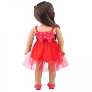18 inch doll clothes red mesh skirt a dazzling and stylish choice CL-0298插图4