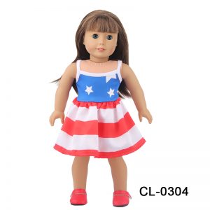 18 inch doll clothes Stars and Stripes: American Flag Skirt CL-0304插图2