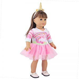 18 inch doll clothes Unicorn magic headband dress, make your doll the most shining elf! CL-0300插图3