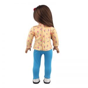 18 inch doll clothes the yellow and blue outfit of fashion trend allows you to easily create a personalized style and show your fashionable charm. CL-0305插图4