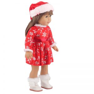 18 inch doll clothes Shining in Red: The Perfect Christmas Dress Choice for Dolls! CL-0301插图2