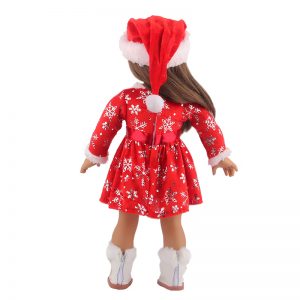 18 inch doll clothes Shining in Red: The Perfect Christmas Dress Choice for Dolls! CL-0301插图3