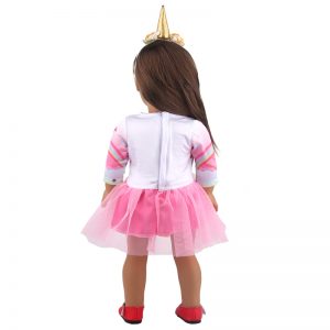 18 inch doll clothes Unicorn magic headband dress, make your doll the most shining elf! CL-0300插图4