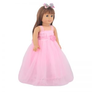 18 inch doll clothes Pink Romance: Custom Wedding Gown for 18-Inch Dolls CL-0314插图4