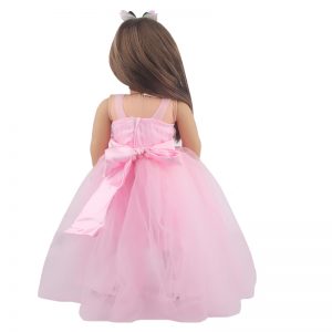 18 inch doll clothes Pink Romance: Custom Wedding Gown for 18-Inch Dolls CL-0314插图5