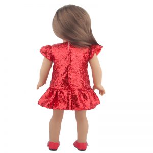 18 inch doll clothes Fairy Dance Skirt: Red Sequin Tulle Dress CL-0320插图4