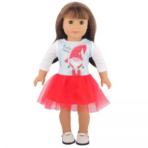 18 inch doll clothes Charming Christmas Red: Tulle Skirt, Essential for the Festive Mood CL-0324插图2