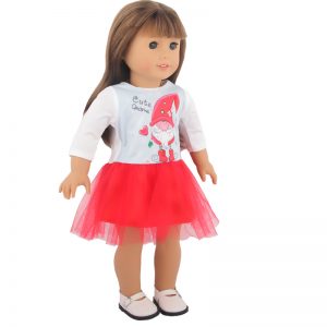 18 inch doll clothes Charming Christmas Red: Tulle Skirt, Essential for the Festive Mood CL-0324插图3