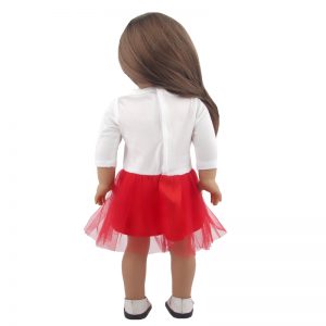 18 inch doll clothes Charming Christmas Red: Tulle Skirt, Essential for the Festive Mood CL-0324插图4
