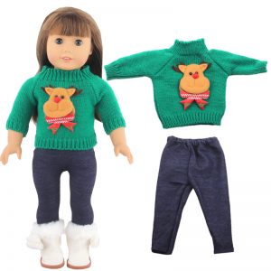18 inch doll clothes Merry Christmas: Doll’s Heartwarming Knitted Sweater CL-0330插图1