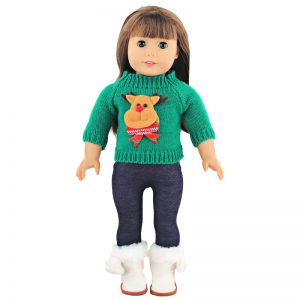 18 inch doll clothes Merry Christmas: Doll’s Heartwarming Knitted Sweater CL-0330插图2