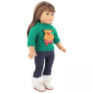 18 inch doll clothes Merry Christmas: Doll’s Heartwarming Knitted Sweater CL-0330插图3