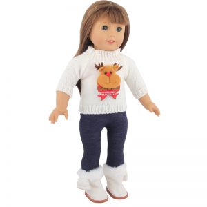 18 inch doll clothes Christmas Joy: Toy Christmas, Doll’s Warm Knitted Sweater, A Child’s Christmas Gift CL-0330插图2