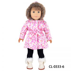 18 inch doll clothes Warmth in Winter Guardian of Warmth Doll-Style Cotton Padded Jacket Essential for Winter CL-0333插图2