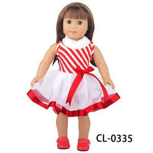 18 inch doll clothes Elegant Bloom, Red Tulle Skirt: A Spring and Summer Essential CL-0335插图1