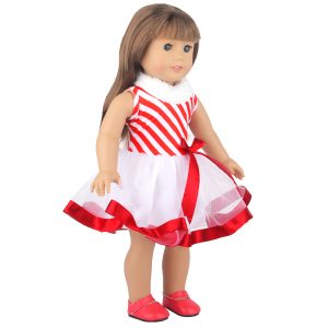 18 inch doll clothes Elegant Bloom, Red Tulle Skirt: A Spring and Summer Essential CL-0335插图2