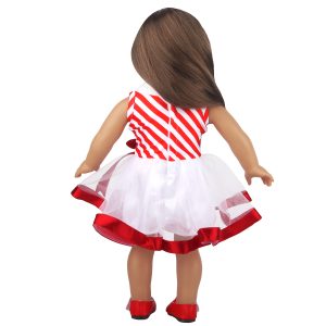 18 inch doll clothes Elegant Bloom, Red Tulle Skirt: A Spring and Summer Essential CL-0335插图3