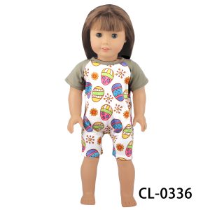 18 inch doll clothes Colorful Dream: Creative Easter Egg Pajamas, A New Trend in Home Fashion – Easter Gift CL-0336插图1