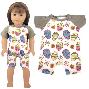 18 inch doll clothes Colorful Dream: Creative Easter Egg Pajamas, A New Trend in Home Fashion – Easter Gift CL-0336插图