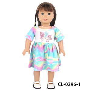 18 inch doll clothes Dreamy rainbow unicorn doll clothes, cute and stylish, making the doll the most shining little princess.CL-0296插图2