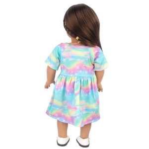 18 inch doll clothes Dreamy rainbow unicorn doll clothes, cute and stylish, making the doll the most shining little princess.CL-0296插图4