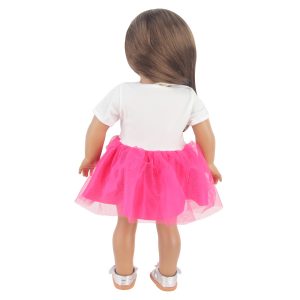 18 inch doll clothes pink unicorn doll dress, cute and fashionable, suitable for dolls to wear. CL-0297插图4