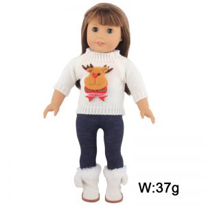 18 inch doll clothes Christmas Joy: Toy Christmas, Doll’s Warm Knitted Sweater, A Child’s Christmas Gift CL-0330插图1