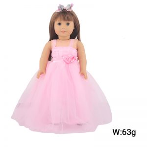 18 inch doll clothes Pink Romance: Custom Wedding Gown for 18-Inch Dolls CL-0314插图3