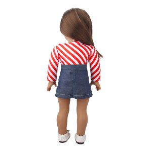 18 inch doll clothes classic stripes, denim style a fusion of classic and Innovation CL-0340插图3