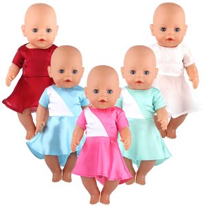 18 inch doll clothes minimalist solid color dress, exuding elegance CL-0339插图1