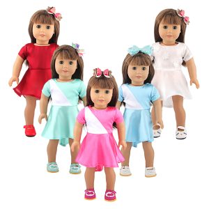 18 inch doll clothes minimalist solid color dress, exuding elegance CL-0339插图