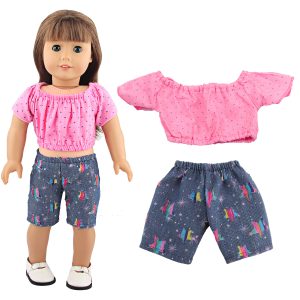 18 inch doll clothes Crimson Polka Dots: A Sweet Girl’s Fashion Choice CL-0350插图