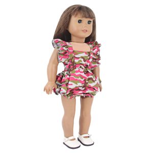 18 inch doll clothes Wild Charm: Camouflage Dress, Show Your Adventurous Spirit CL-0349插图3