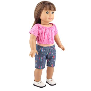 18 inch doll clothes Crimson Polka Dots: A Sweet Girl’s Fashion Choice CL-0350插图2